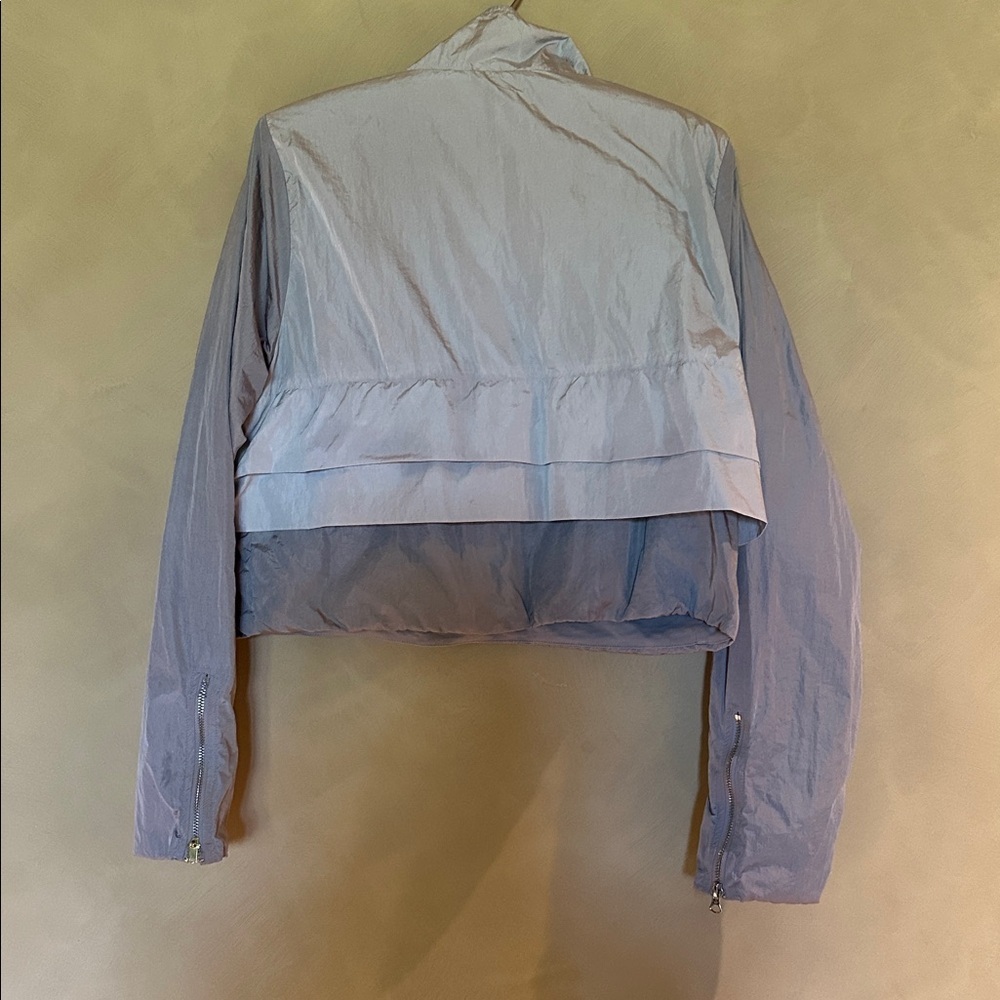Adidas Women's Long Sleeve Cropped Track Top/ Jacket - Gray size S - Picture 3 of 6